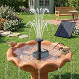 Solar Fountain, Solar Pump for Fountain with 4 Nozzles & 9.84FT Power Cable, DIY Solar Water Pump Kit for Birdbath, Garden, Pond, Pool, Outdoor