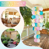 Wind Chimes for Outside - Handcrafted Capiz Shells Windchime Coastal Style Decor for Indoor/Outdoors, Garden Decor, Great Gift for Women, Wind Chimes Lovers and More (Candy Colorful)