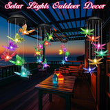 Birthday Gifts for Mom Grandma Wife, Winzwon Solar Lights Outdoor Wind Chimes for Outside Garden Yard Patio Porch Deck Hanging Decor Dragonfly Gifts for Women Her Easter Mothers Day