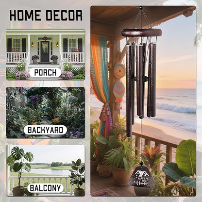 House Warming Gifts New Home Wind Chimes 32", Thoughtful Housewarming Gifts New Home/Apartment, New Home Gift Idea Must Haves for Women Men Friends Homeowner, Home Decor Living Room Wind Chimes