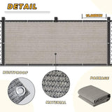 LOVE STORY Balcony Privacy Screen, 3'x16' Deck Shield Screen Fence Cover,UV Protection and Weather-Resistant,3 FT Height for Deck, Patio, Backyard, Outdoor Pool, Porch, Railing, Beige-Grey
