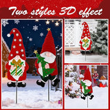 2 Pack Gnomes Decorative Garden Stakes for Christmas Decor,Outdoor Christmas Decorations for Home Yard Signs for Outdoor Decorations, Holiday New Year Spring Home Tomte Decor for Lawn Pathway Patio