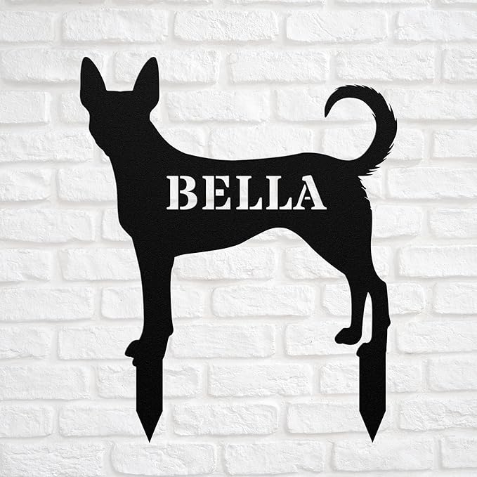 Personalized Carolina Dog Yard Statue Stake,Custom Metal Outdoor Garden Art Decor Memorial Remembrance Sculpture for Yard Garden Porch Lawn Grassland Park Farm Flowerpot Decor.