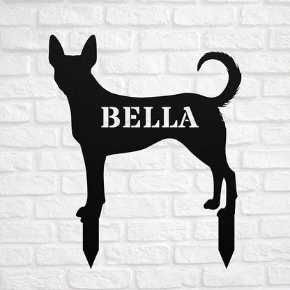 Personalized Carolina Dog Yard Statue Stake,Custom Metal Outdoor Garden Art Decor Memorial Remembrance Sculpture for Yard Garden Porch Lawn Grassland Park Farm Flowerpot Decor.