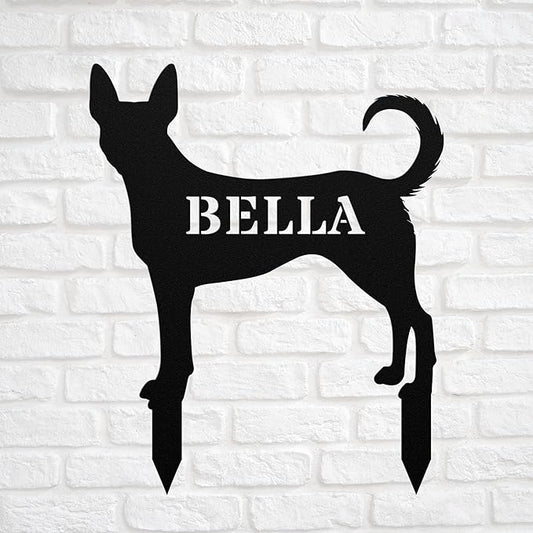 Personalized Carolina Dog Yard Statue Stake,Custom Metal Outdoor Garden Art Decor Memorial Remembrance Sculpture for Yard Garden Porch Lawn Grassland Park Farm Flowerpot Decor.
