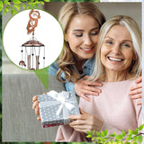 VioraWhite Monkey Wind Chimes Decoration for Outside Metal Windchimes Monkey Gifts for Women Men Wind Chime Garden Decor Outdoor, Memorial Housewarming Festival Birthday Gifts Front Yard Decor