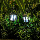 Viewsun 34 Inch Solar Hanging Lights, Shepherd Hook Lights with 2 Shepherd Hooks Waterproof Outdoor Decorative Solar Lantern Lights for Garden Decor, Patio, Backyard, Pathway, 2 Pack