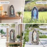 EROMMY Our Lady of Lourdes Statue 17.3 Inch Virgin Mary Grotto Figurine Catholic Praying Sculpture for Garden Home Patio Religious Decor