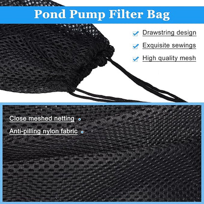 Pond Pump Filter, 5 Inch Anti-Clogging Pond Filter Bag Mesh Water Pump Barrier Bag Outdoor Pond Pump Filter Box Basket