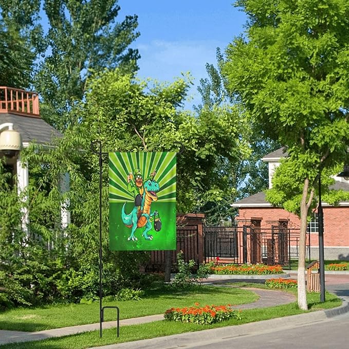 Happy St. Patricks Day Garden Flag 28 X 40 Inches Outdoor Mini Yard House Flags Double-Sided Farmhouse Sign For Home Garden Decoration