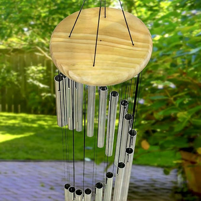 Sorbus Wind Chimes – Tubular Decorative Outdoor Garden Accent with Soothing Musical Bell Sounds – Great for Memorial, Home, Deck, Patio, or Garden, Metal