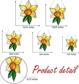 Daffodil March Birth Month Flower Acrylic Suncatcher, Flower Suncatchers for Window Hangings, Stained Glass Effect Garden Decor, Gift for Mother's Day, Mom, Grandma, Wife, Women