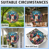 Llama Wind Spinner, Llama Stained Glass Wind Spinner, Wind Sculpture Llama Wind Spinners for Garden Patio Yard Decor