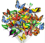 Tuxiaobu 24 Pcs Butterfly Garden Decor Stakes - Fake Butterfly Floral Picks Cake Party Butterflies Decorations for Indoor Outdoor Flower Pot Thanksgiving Christmas Whimsical Gifts