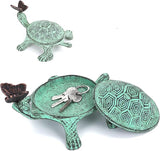 9”L Cast Iron Turtle Key Hider ，Hidden Key Holder for Outside ，Outdoor Hidden Key Holder