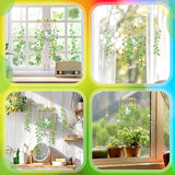 Suncalla 3 Pcs Crystal Suncatchers for Window Boho Decor Plant Sun Catchers Green Plants Artificial Hanging Wind Chime Sun Catchers with Chain Making Rainbow Indoor Outdoor Decor Plant Lover Gift