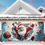 6 x 13 ft Halloween Garage Door Decorations Halloween decorations Witch Door Cover, Hanging Banner, Cauldron Backdrop Mural for Home, Outdoor, Indoor, Spooky Party, Wall, Window (White Wall-2, 6 x 13 ft)