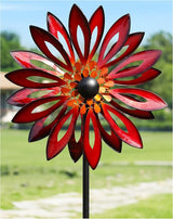 Metal Wind Spinners Outdoor - 83" Tall Wind Sculpture for Yard Garden with Ground Stake, Kinetic Yard Art Lawn Decor, Unique Gift for Garden Lover