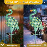 Homeimpro Flamingo Gifts Solar Garden Lights for Mom, Outdoor Yard Decorations Garden Decor for Outside Lawn Ornaments Yard Art Birthday Women Men (Robin Egg Blue, 1Pack)