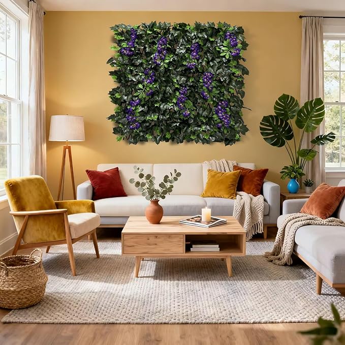 Artificial Expandable Ivy Privacy Fence Screen,Adjustable Size,Dense Leaf Panel,Perfect for Balcony,Garden,Fence Cover and Green Wall Decoration