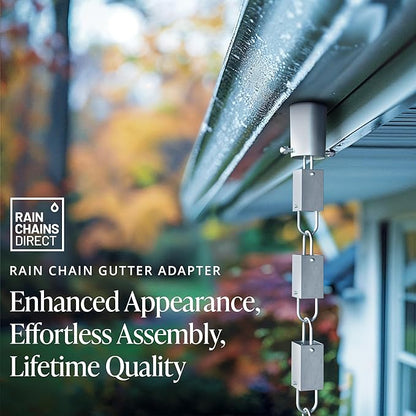Rain Chains Direct - Rain Chain Gutter Adapter/Installer in Milled Aluminum Finish