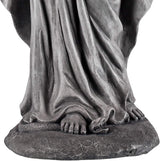 John Timberland Virgin Mary Statue Sculpture Catholic Religious Holy Decor Outdoor Garden Front Porch Patio Yard Outside Home Balcony House Exterior Backyard Gray Stone Finish Ceramic 29" Tall