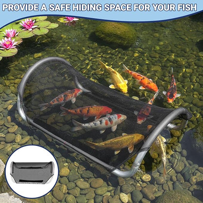 Vicenpal Koi Castle Cave for Pond Outdoor Fish Hideout for Koi Pond Decorations Predator Protection Tunnel for Ponds Aquariums Terrariums, 24" x 14" x 9"(24 x 14 x 9 Inch)