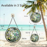 Stained Glass Sun Catcher,Fly HummingbirdStained Glass Window Hanging Garden Decor,Sun Catchers Indoor Window,Whimsical Decoration for Home Backyard Patio Lawn Porch with 7.9 INCH