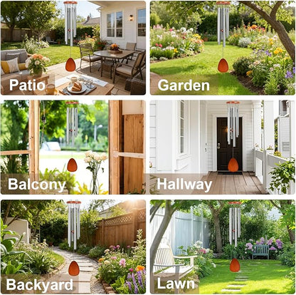 Wind Chimes for Outside, Soothing Melodic Tones Windchimes for Outdoor, Garden, Patio Decoration, Memorial Wind Chime for Mom Women Grandma Neighbors Unisex