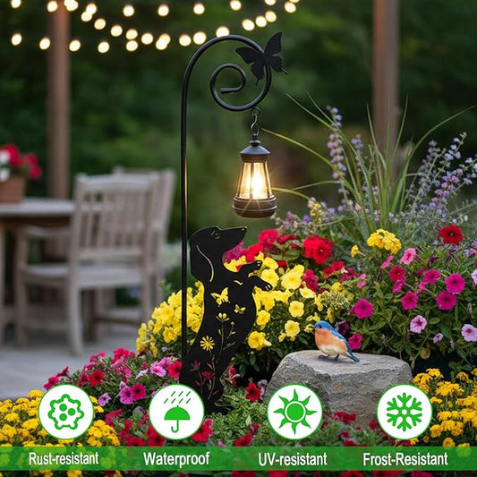 Dog Solar Lights Outdoor Decoration,Dachshund Gifts for Women,Solar Lantern Silhouette Animal for Yard,Pathway,Lawn Ornament Garden Stakes