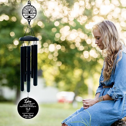 Personalized Memorial Wind Chime, in Memory of Wind Chime, Custom Sympathy Wind Chime Gift, Bereavement Gift
