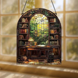 Library Books Bookish Acrylic Suncatcher, Book Suncatchers for Window Hangings, Bookish Gifts for Readers Book Lovers Bookworm, Gift for Mother's Day, Women, Mom, Wife, Grandma