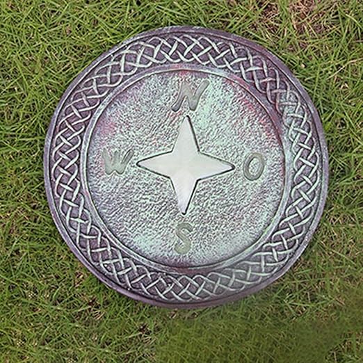 Kunovo Luminous Garden Stepping Stone, Retro Style Outdoor Backyards Pathway Décor Step Stones, Weatherproof Garden Landscaping Decorative Stone (Size : Style2), 58741