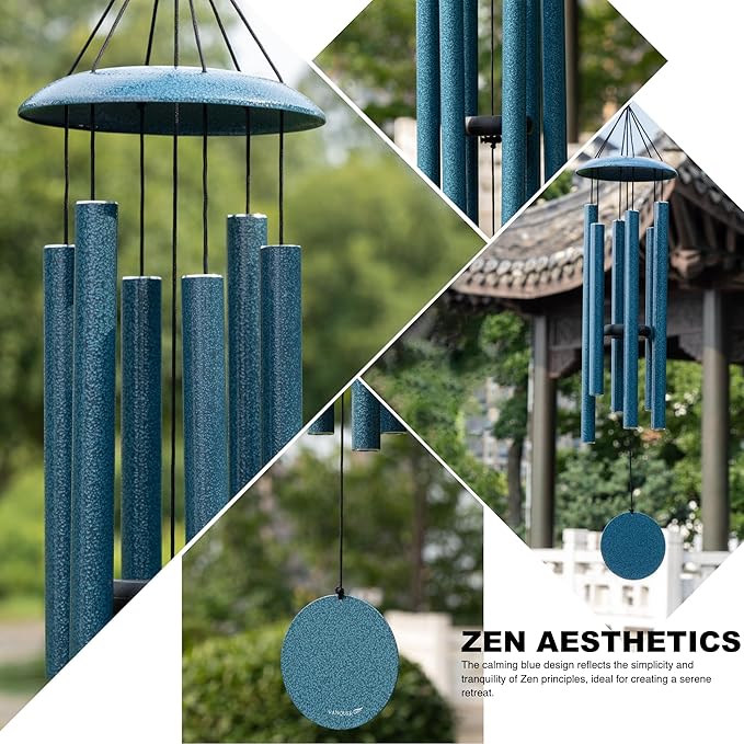 Wind Chimes for Outside Deep Tone - 38'' Wind Chimes Outdoor Clearance, Deep Tone, Windchimes Outdoors, Memorial Gift, Sympathy Gift, Garden Patio, Home Décor, Blue