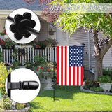 HOOSUN 10 Pack Garden Flags Clips And Stoppers,Tiger Clips For Garden Flag Holder,Rubber Stoppers Yard Flag Holder Clip for Small Flags Pole 4th of July Accessories