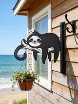 Iron Plant Hangers Hooks for Outdoor -10inch Hanging Plants Flower Fern Pots Lantern Bird Feeder Wind Chimes for Porch Garden Farmhouse (The Leisurely Sloth)