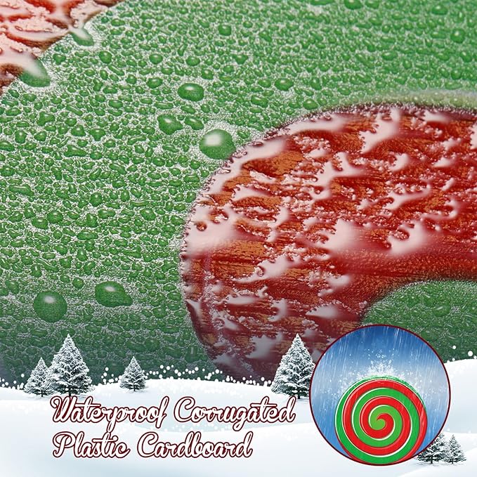 30 Pcs Christmas Outdoor Yard Signs Candy Decorations Outdoor Christmas Decorations Xmas Yard Lollipop Candy Hanging Ornaments Stakes Holiday Garden Sign Cardboard for Party Porch Lawn Walkway Decor