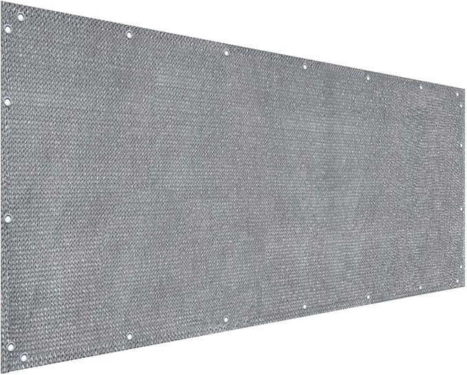 Alion Home Elegant Privacy Screen for Backyard Fence, Pool, Deck, Patio, Balcony and Outdoor Paneling - Include Zip Ties (8 X 16 FT, Grey)