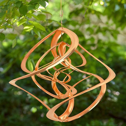 Red Carpet Studios The Original Cosmix Deluxe Helix Wind Spinner, Large 20-Inch, Triple Copper