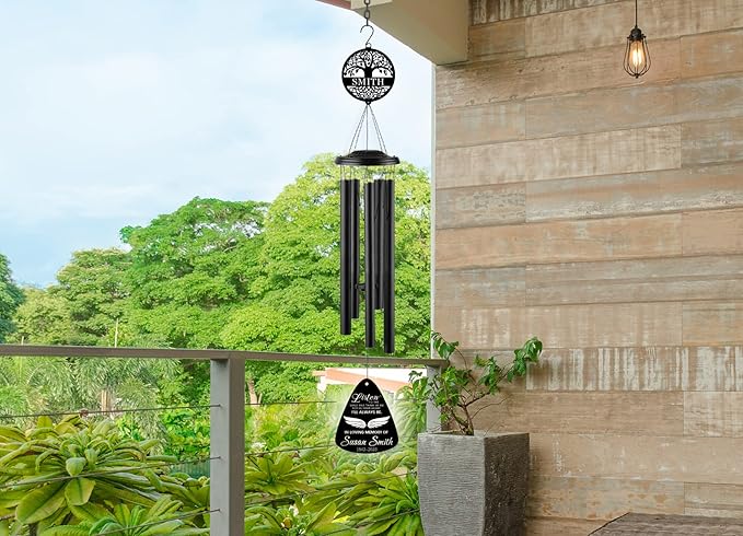Wind Chimes for Outside Unique, Personalized Bereavement Gifts for Loss of Father, Personalized Memorial Wind Chimes, Memorial Gifts for Loss of Father, Sympathy Gifts for Loss of Dad