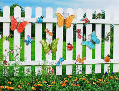GIFTME 5 Metal Ant Garden Decor Set of 4 Colorful Outdoor Garden Yard Art Wall Sculptures