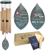 Personalized 20th Anniversary Wind Chimes, Custom for Wife Husband, Deep Tone Wind Chimes Happy Wedding Memory Day, 20th 50th Memory Day Gifts(Produced in USA)