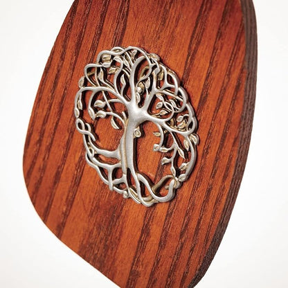 Woodstock Chimes Signature Collection, Woodstock Tree of Life Chime, 37'', Silver Wind Chimes for Outdoor, Patio, Home or Garden Decor (TOLB)