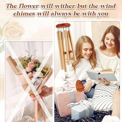 Friendship Gifts for Women, 36'' Friends Wind Chimes, Best Friend Birthday Gifts for Women, Bestie, Soul Sister, Christmas Galentine Gift Idea for Bestfriend BFF Long Distance Friendship