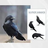 Set of 3 Metal Raven Statues - Gothic Crow Decor for Outdoor Fence Topper, Garden, and Halloween Displays | Fake Crow Ornament for Witchy Garden Decor Yard, Patio & Lawn | Unique Halloween Raven Gift