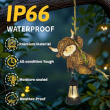 Hanging Highland Cow Decor: Garden Cow Statues with Solar Lantern Tree Decorations for Outdoor Yard Lawn Patio Porch Ideal Gardening Gifts for Mom Grandma Women
