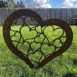 Rusty Stake Heart Statue Tree with Realistic Rusted Heart for Home and Garden Parterre Enhancement Yard Decoration