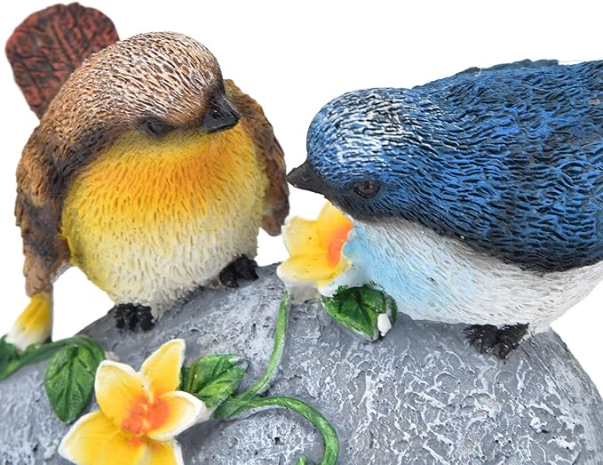 Birdy Welcome Garden Stone Statue,Cute Bird Animal Figurine,Figurines Welcome Sign for Patio Yard Lawn Home Shelf Decor Accent