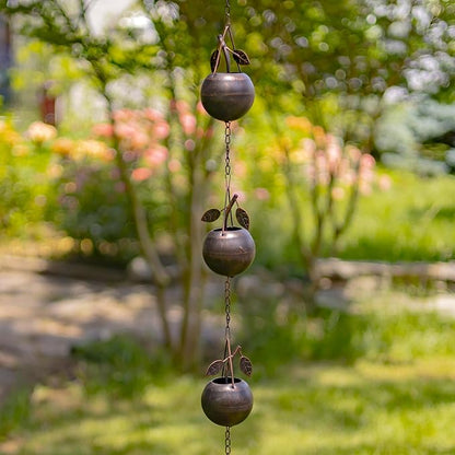 Zaer Ltd. Ornate Hanging Rain Chains (Bronze Finish, Fruits)