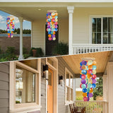 Wind Chimes for Outside - Handcrafted Rainbow Capiz Shells Windchime Coastal Style Decor for Indoor/Outdoors, Garden Decor, Great for Women, Wind Chimes Lovers and More